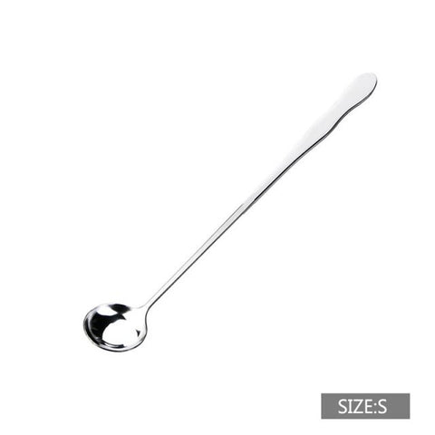Stainless Steel Long Handle Spoon Coffee Tea Milk Stirring Mixing Spoon Ice Cream Dessert Scoop Household Kitchen Accessories