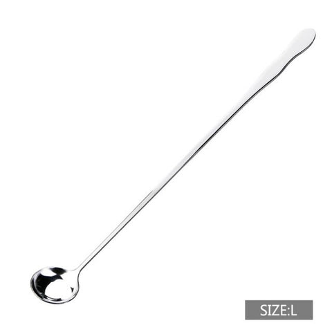 Stainless Steel Long Handle Spoon Coffee Tea Milk Stirring Mixing Spoon Ice Cream Dessert Scoop Household Kitchen Accessories