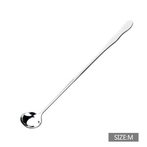 Stainless Steel Long Handle Spoon Coffee Tea Milk Stirring Mixing Spoon Ice Cream Dessert Scoop Household Kitchen Accessories