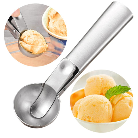 1pcs Ice Creams Scoop Stacks Stainless Steel Ice Creams Spoon Mashed Potato Watermelon Spoons Ice Ball Maker Kitchen Tools