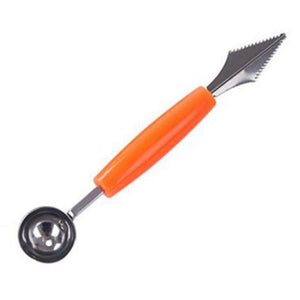 Kitchen Accessories Fruit Platter Carving 2 In1 Knife Melon Baller Spoon Ice Cream Scoop Watermelon Kitchen Gadgets Slicer Tools