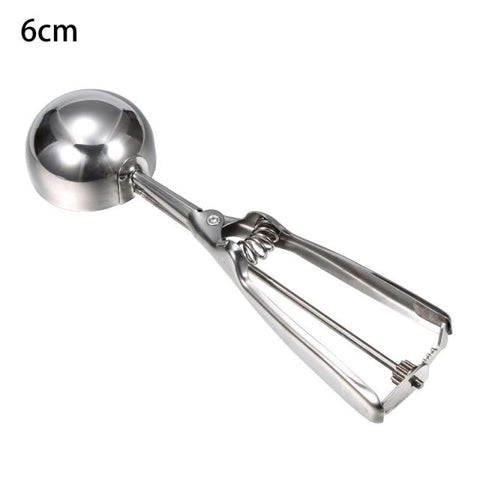 Ice Cream Scoop Spring Handle 3 Size Stainless Steel Cookie Watermelon Ball Spoon Home Mash Potato Tool Kitchen Accessories