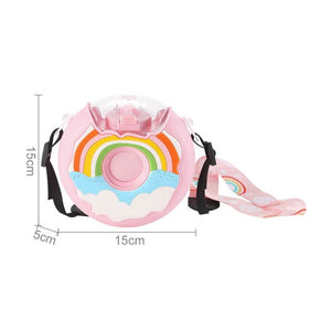 Cute Donut Ice Cream Water Bottle Creative Cute Style Cup With Straw 380ml Portable leakproof For Kindergarten Baby Children