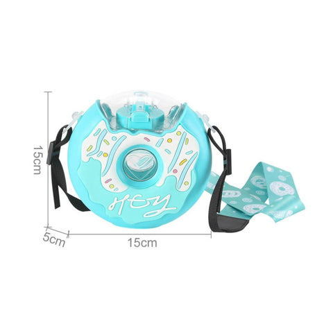 Cartoon Cute Donut Ice Cream Water Bottle Rainbow Creative Square Watermelon Cup Portable Leakproof Children Kettle with Straw