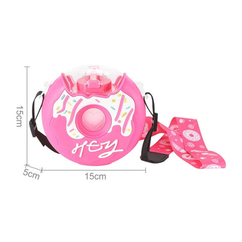 Cartoon Cute Donut Ice Cream Water Bottle Rainbow Creative Square Watermelon Cup Portable Leakproof Children Kettle with Straw
