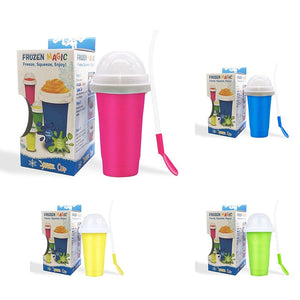 Cup Hail Practical Slushy Maker Ice Cup Summer Squeeze Slushy Freeze Cup Quick Cooling Cup Milkshake Bottles Ice Cream Maker
