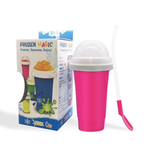Cup Hail Practical Slushy Maker Ice Cup Summer Squeeze Slushy Freeze Cup Quick Cooling Cup Milkshake Bottles Ice Cream Maker
