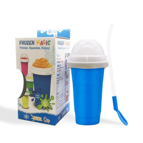 Cup Hail Practical Slushy Maker Ice Cup Summer Squeeze Slushy Freeze Cup Quick Cooling Cup Milkshake Bottles Ice Cream Maker