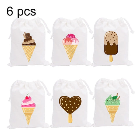 Ice Cream Theme Party Pape Cups Straws Invitations Favor Bags Cake Topper Hanging Decor Birthday Party Supplies Decorations