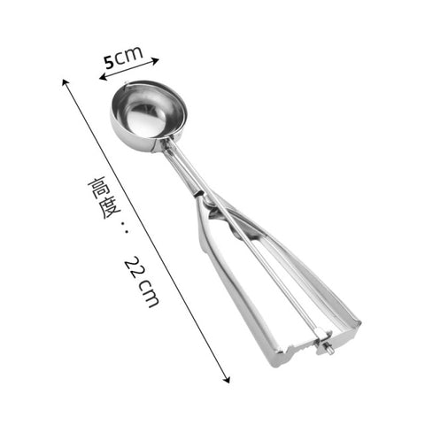 Ice Cream Scoop 4,5,6cm Stainless Steel With Trigger Cookie Scoop Spoon Frozen Cooking Tools Ice Cream Decorating Tool