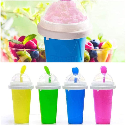 350ml Quick-frozen Smoothies Durable Slush Ice Cream Maker Squeeze Slush Quick Cooling Cup Milkshake Bottle Smoothie Cup