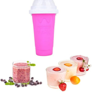 350ml Quick-frozen Smoothies Durable Slush Ice Cream Maker Squeeze Slush Quick Cooling Cup Milkshake Bottle Smoothie Cup