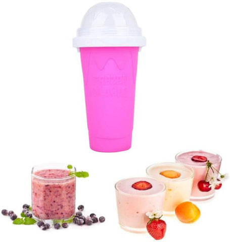 350ml Quick-frozen Smoothies Durable Slush Ice Cream Maker Squeeze Slush Quick Cooling Cup Milkshake Bottle Smoothie Cup
