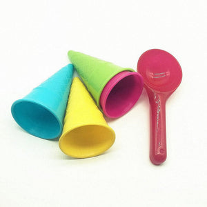 5pcs/lot Kids Beach Sand Toys Ice Cream Cone Scoop Mould Sand Snow Water Play Toys Outdoor Playset for Children Pretend Games