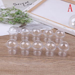 10pcs Mini Cup with Dome Lid DollHouse Popcorn Ice Cream Jewelry Accessory DIY Charms Plastic Cups Miniature