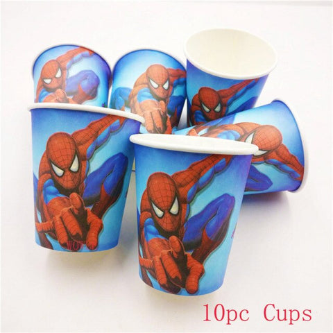10pcs/lot Spider Ice cream Cups Kids Birthday Party Supplies Spiderman Happy Birthday Party Ice cream Bowls Wholesale Ice Cups