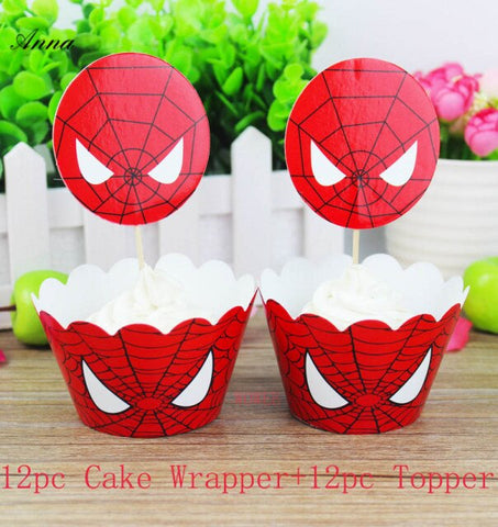 10pcs/lot Spider Ice cream Cups Kids Birthday Party Supplies Spiderman Happy Birthday Party Ice cream Bowls Wholesale Ice Cups