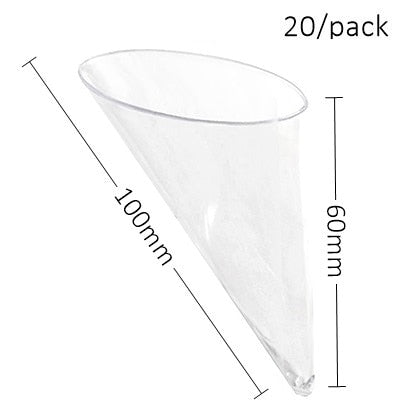 Promotion - Party Wedding Festival Supplies, 45ml Reusable Tableware Dessert/Ice Cream/Cocktail Mini Cone, 20/Pack