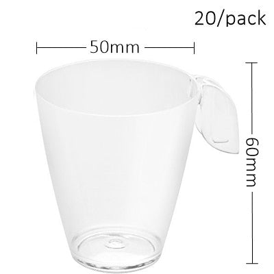 Promotion - Party Wedding Festival Supplies, 45ml Reusable Tableware Dessert/Ice Cream/Cocktail Mini Cone, 20/Pack