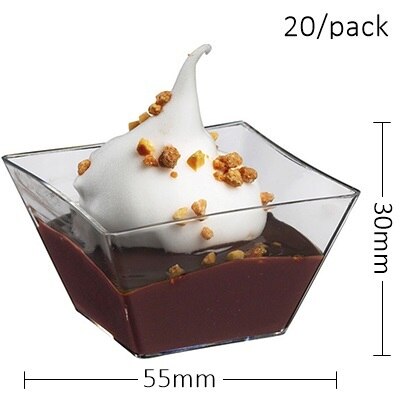 Promotion - Party Wedding Festival Supplies, 45ml Reusable Tableware Dessert/Ice Cream/Cocktail Mini Cone, 20/Pack