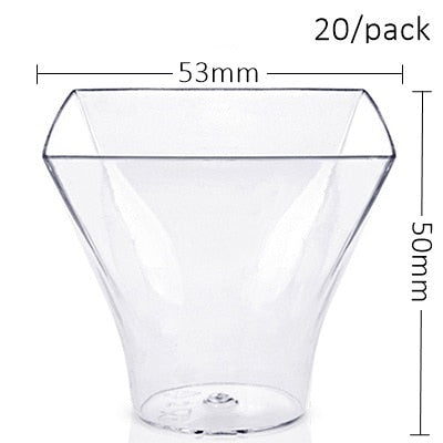 Promotion - Party Wedding Festival Supplies, 45ml Reusable Tableware Dessert/Ice Cream/Cocktail Mini Cone, 20/Pack