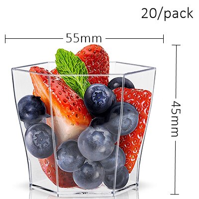 Promotion - Party Wedding Festival Supplies, 45ml Reusable Tableware Dessert/Ice Cream/Cocktail Mini Cone, 20/Pack