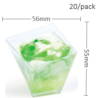 Promotion - Party Wedding Festival Supplies, 45ml Reusable Tableware Dessert/Ice Cream/Cocktail Mini Cone, 20/Pack