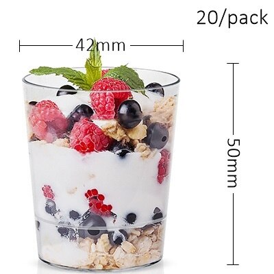 Promotion - Party Wedding Festival Supplies, 45ml Reusable Tableware Dessert/Ice Cream/Cocktail Mini Cone, 20/Pack