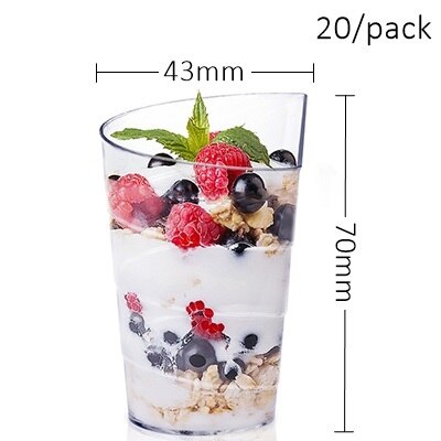 Promotion - Party Wedding Festival Supplies, 45ml Reusable Tableware Dessert/Ice Cream/Cocktail Mini Cone, 20/Pack