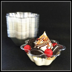 50pcs 300ml ice cream bowl Dessert cup Disposable Plastic Tableware cake Pudding Mousses Yougurt Jelly Container
