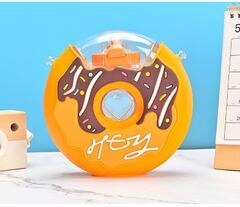 Donut Ice Cream Water Bottle With Straw Watermelon Travel Cup Portable Leakproof Tritan Drink Children Bottles Plastic BPA Free