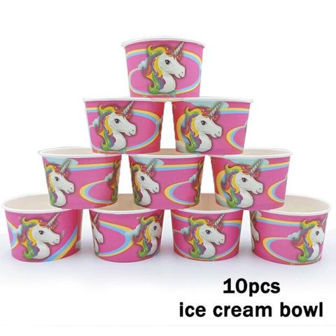 Disney Mickey Minnie Mouse Little Mermaid Moana Ice Cream Bowl Kid Birthday Party Supplies Boy Girl Disposable Cup Wholesale