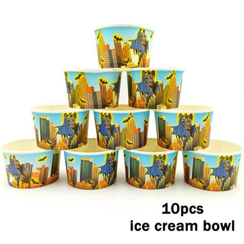 Disney Mickey Minnie Mouse Little Mermaid Moana Ice Cream Bowl Kid Birthday Party Supplies Boy Girl Disposable Cup Wholesale