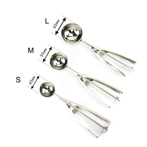 1pcs Kitchen Ice Cream Tools Utensils Stainless Steel Mash Potato Ice Cream Spoon Scoops  Ice Cream Gadgets Hot 4cm/5cm/6cm