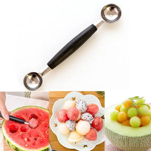 Double-end Multi Function Spoon Stainless Steel Double-End Melon Baller Ice Cream Scoop Fruit Spoon